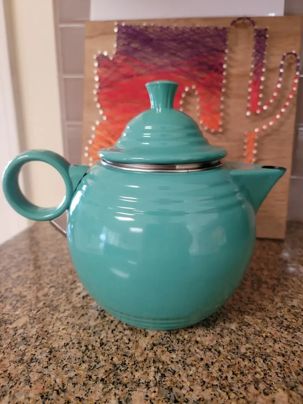 Fiestaware 90's Enameled Teapot in Sea Mist